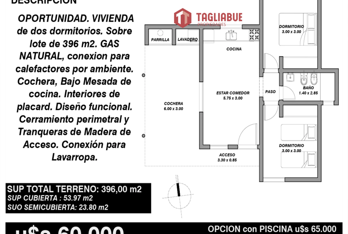 casa a estrenar con gas en merlo, San Luis