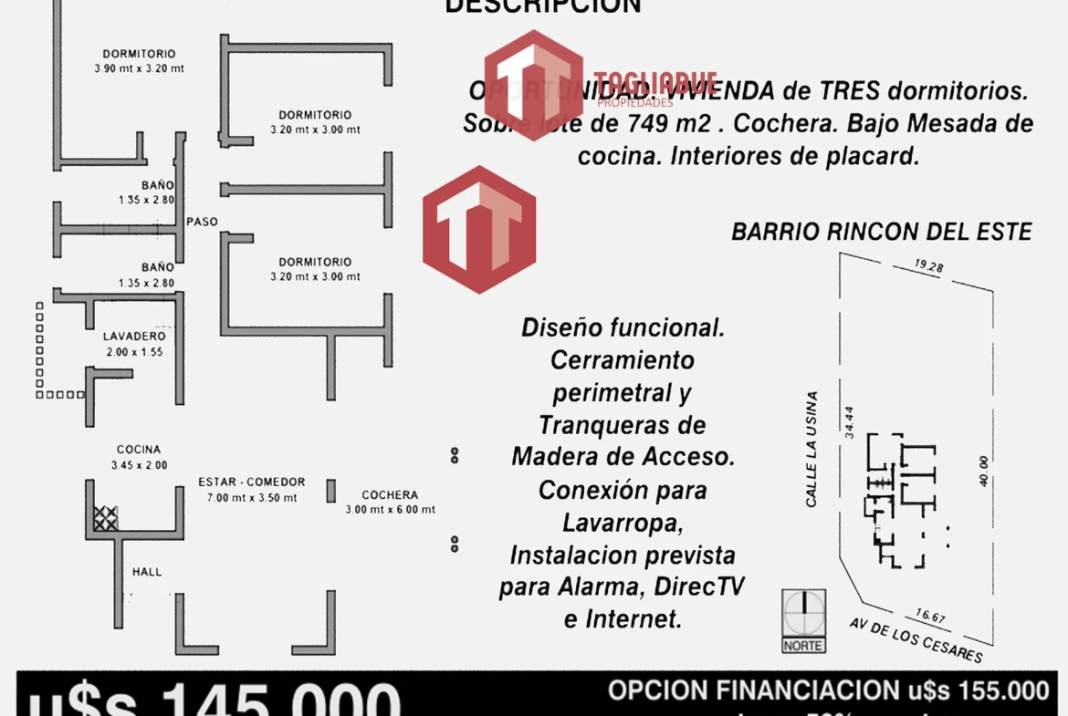 casa a estrenar con gas