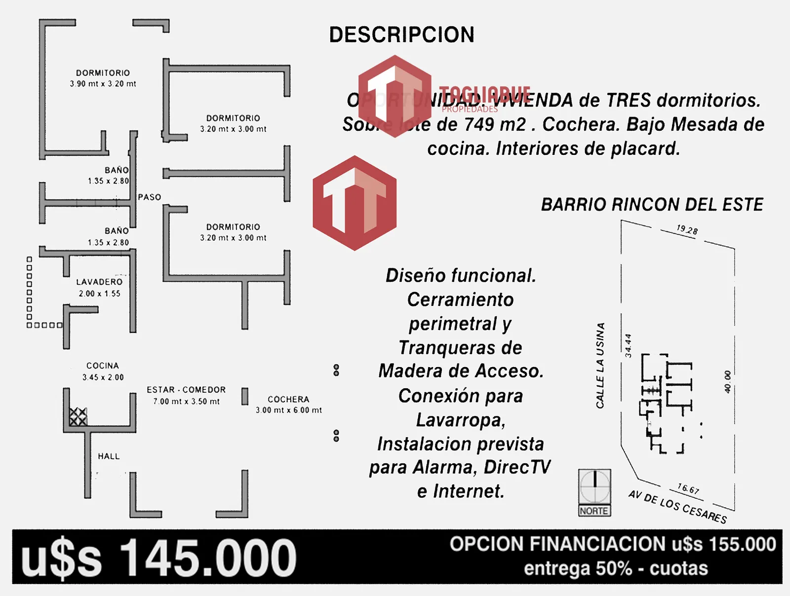 casa a estrenar con gas